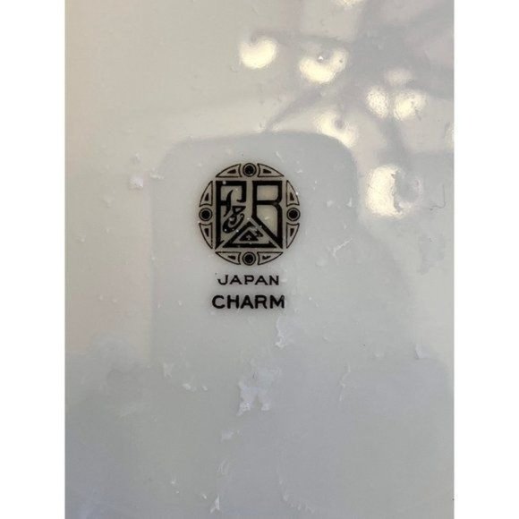 Broken China FB Meito Porcelain Pendant W/ Floral Design & Boho Silver Metalwork - Picture 5 of 14